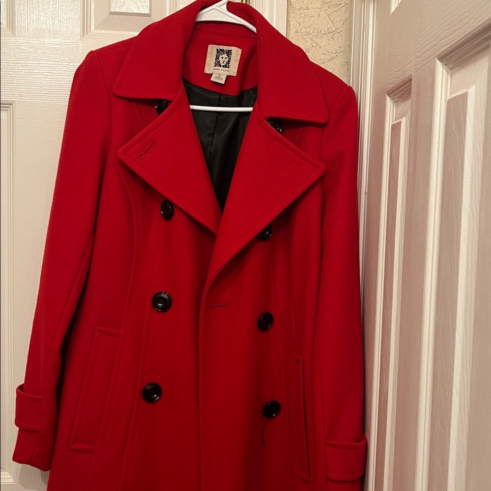 Anne Klein Vibrant Red Coat